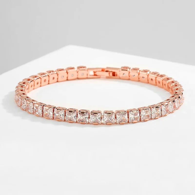 Full Moissanite Tennis Bracelet with Gra Certificate 925 Sterling Silver Plated 18k Gold 3-6.5mm Diamond Bracelets for Men Women