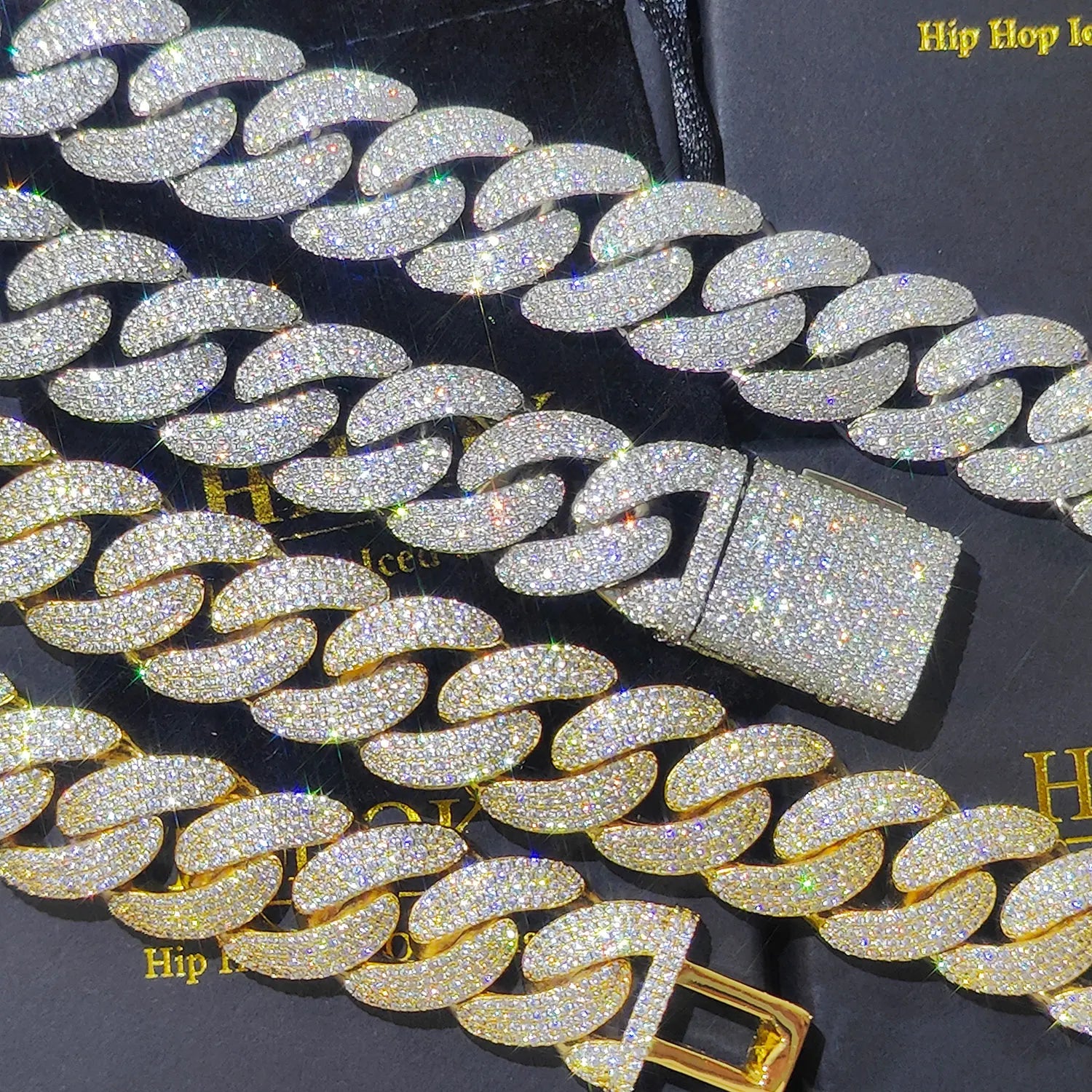 Cuban Link Bracelet For Men/Women Silver/Gold Plated Bracelets Iced Out